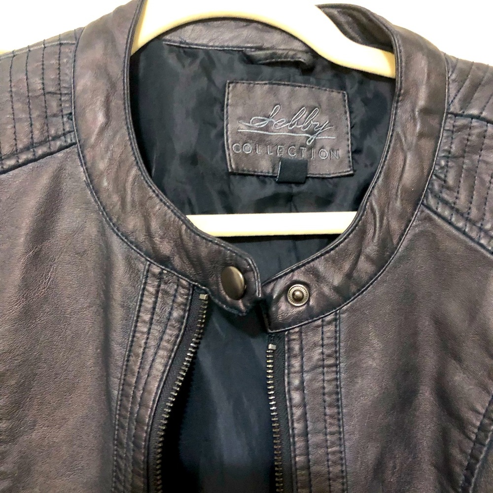 Non- leather jacket purple hue